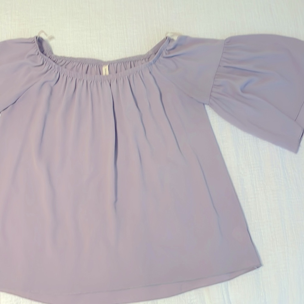 Lavender colored ots top